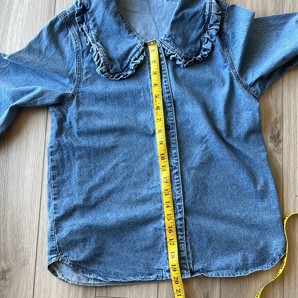 Dazy Denim Long Sleeves Blouse Size M - Picture 5 of 6